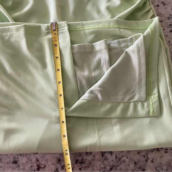 Grace Karin Green Ruched Bodycon Sleeveless Green Dress Size Small Midi Drape - Picture 10 of 12